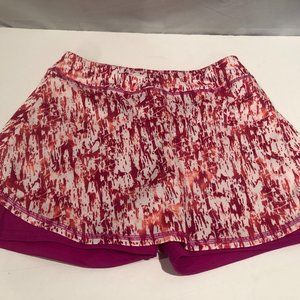 Mambo Australia Girls Sz LARGE 14 Pink Splatter Print Skort Athletic Skirt Short